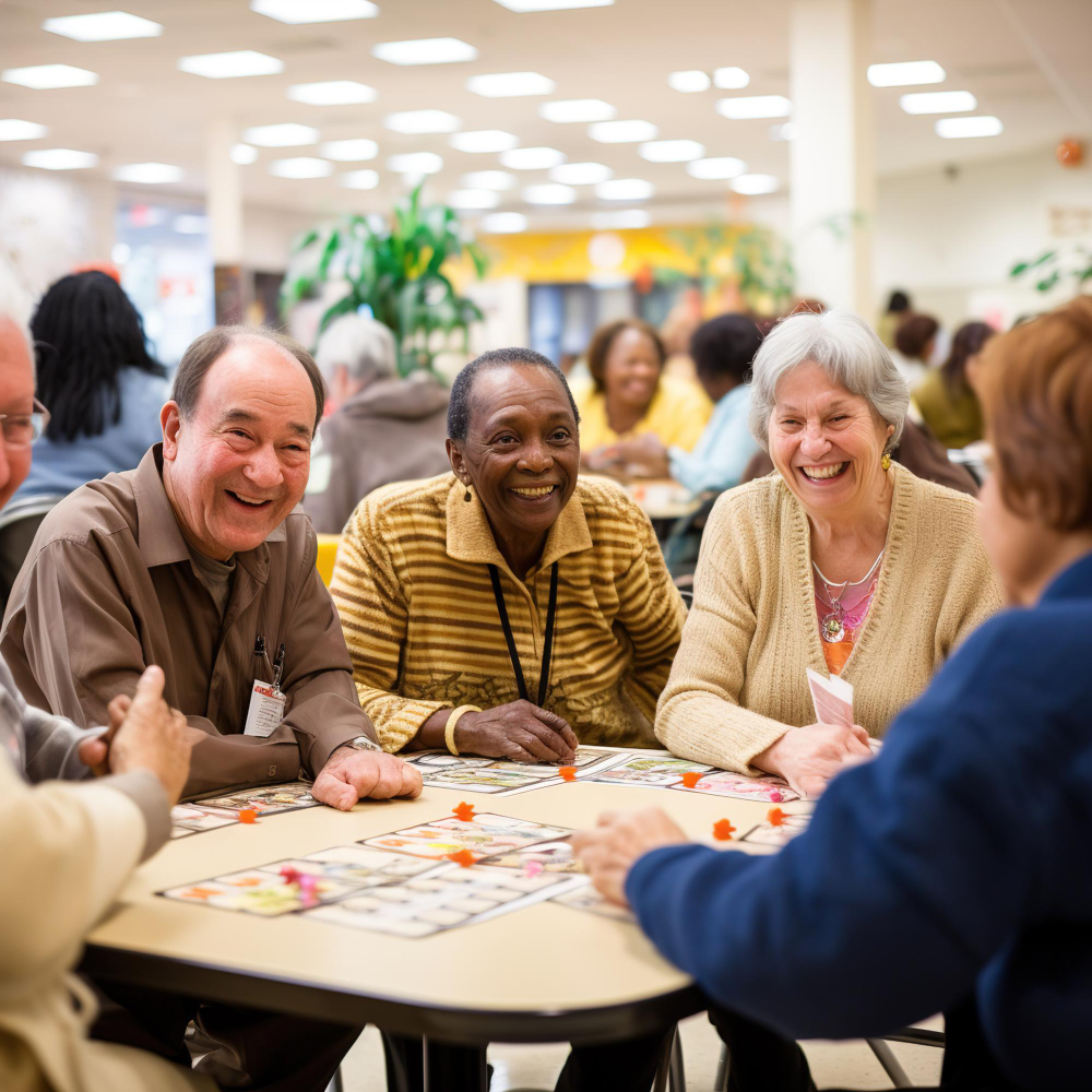 Residents taking part in an SLS community activity